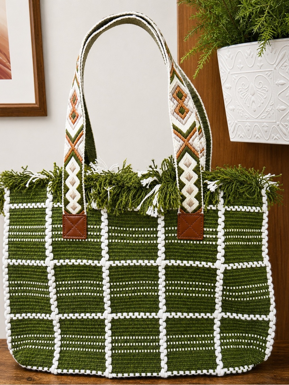 Eden Boho Fringe Tote Bag